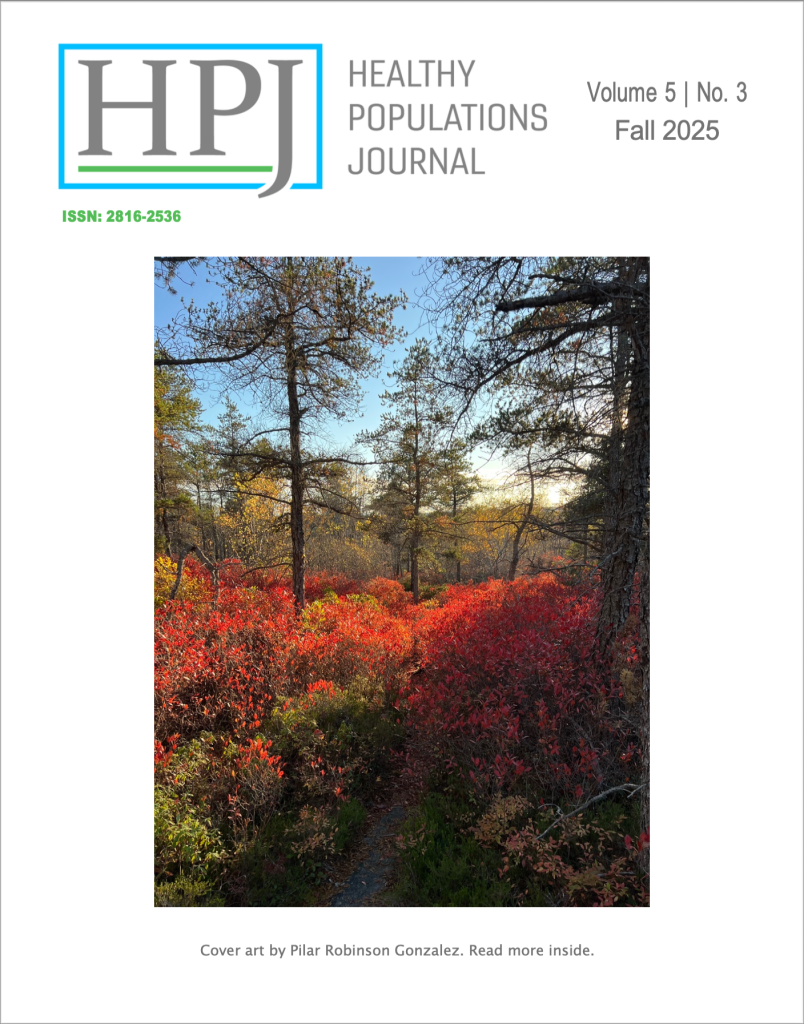 Cover art for "Healthy Populations Journal".